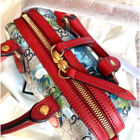🆕RARE❤️GG Supreme Monogram Blooms Mini Boston Bag - Picture 5 of 15
